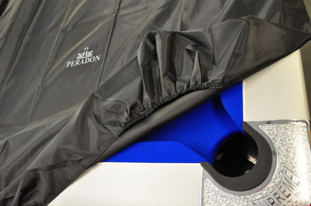 Peradon Black Fitted Table Cover (in use)